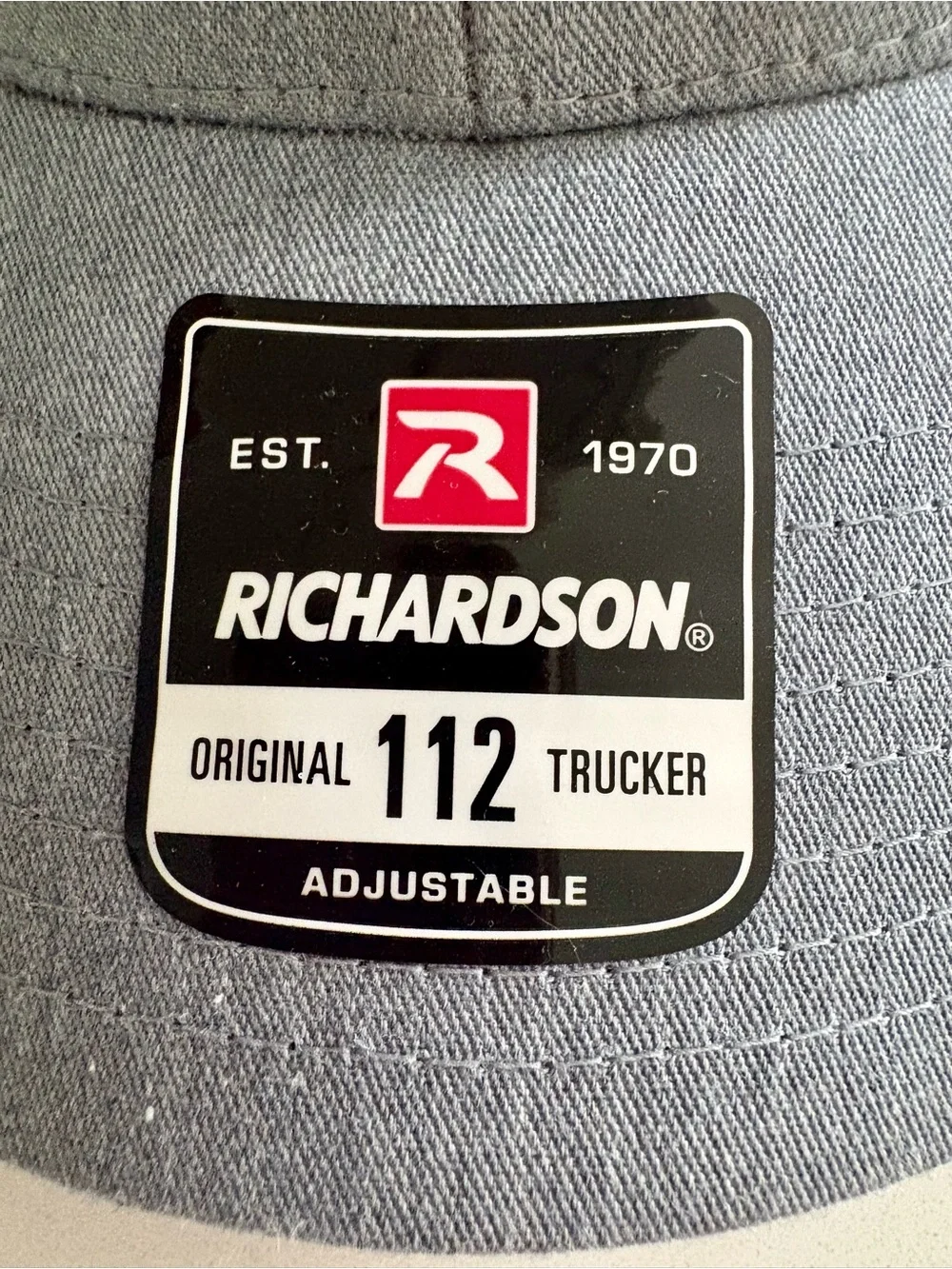 NWT Fouts Bros Richardson 112 Trucker Snapback Hat Grey Patriotic USA Flag Mesh